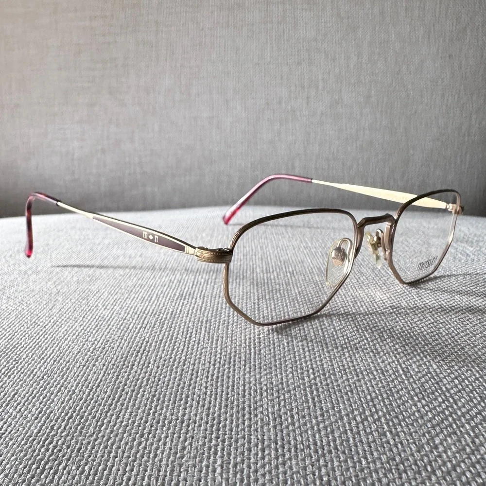 Matsuda Nicole M2866 Geometric Titanium 23K Gold Plated Eyeglass Frames - Picture 11 of 15